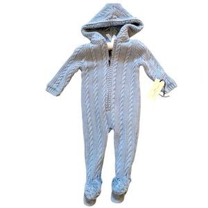 Max Studio Baby Sweater Romper - NWT - Light Blue -3 to 6 months